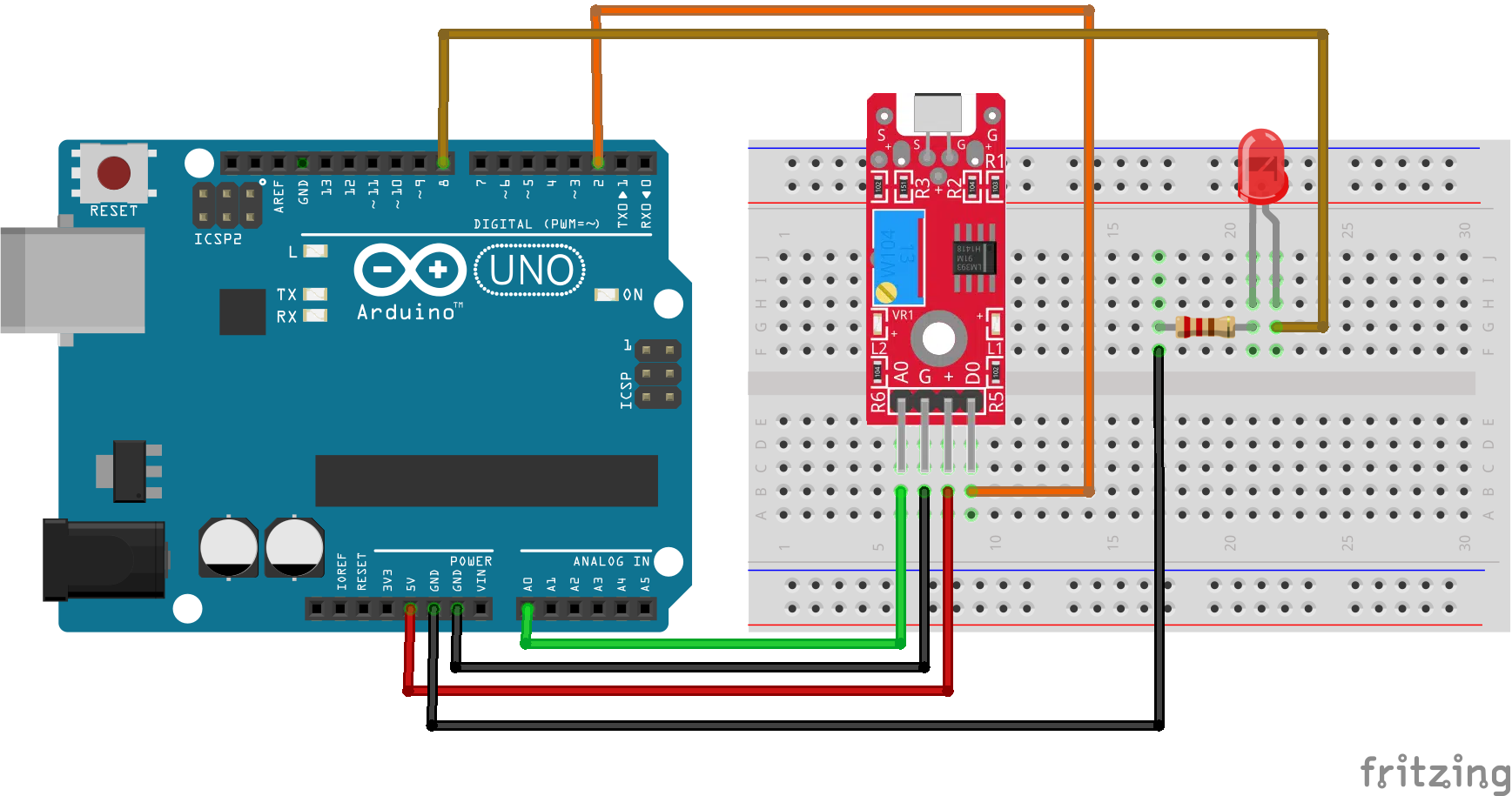 Circuito Módulo KY-038 detector de som