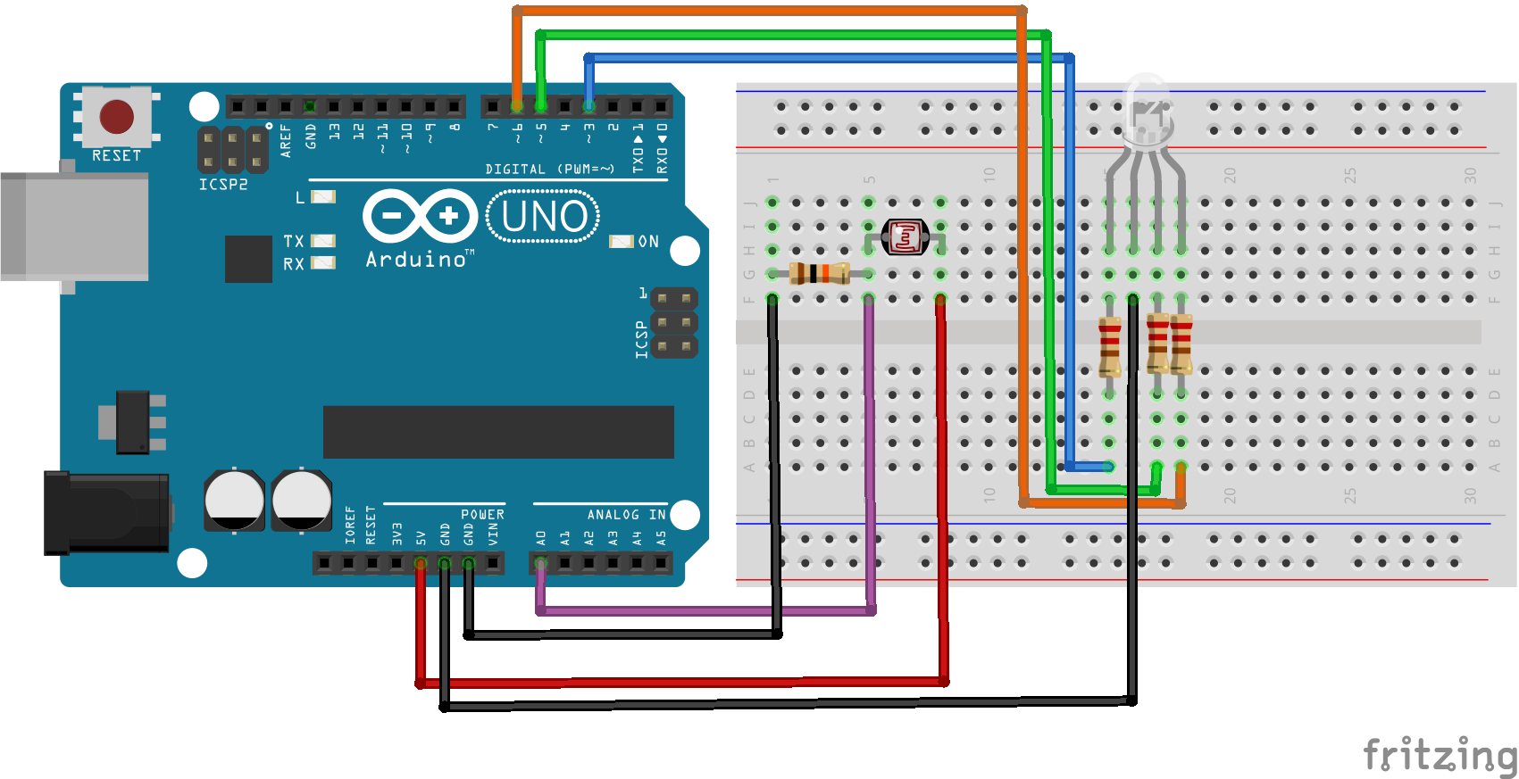 Circuito fotoresistor