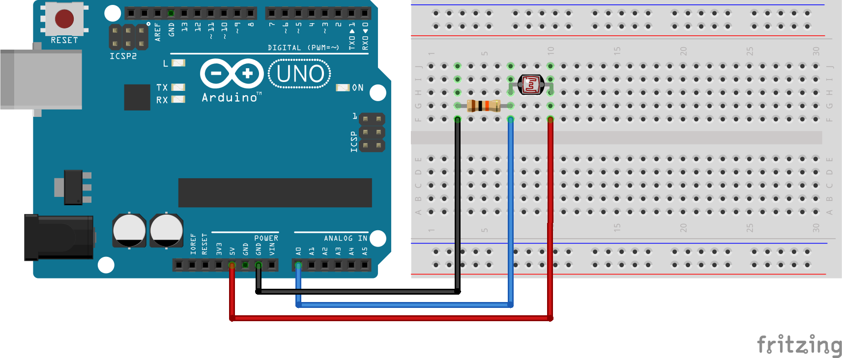 Circuito fotoresistor