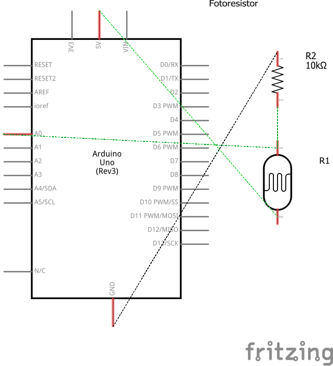 Schematics fotoresistor
