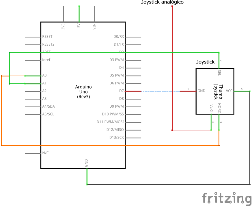 Schematics Joystick analógico