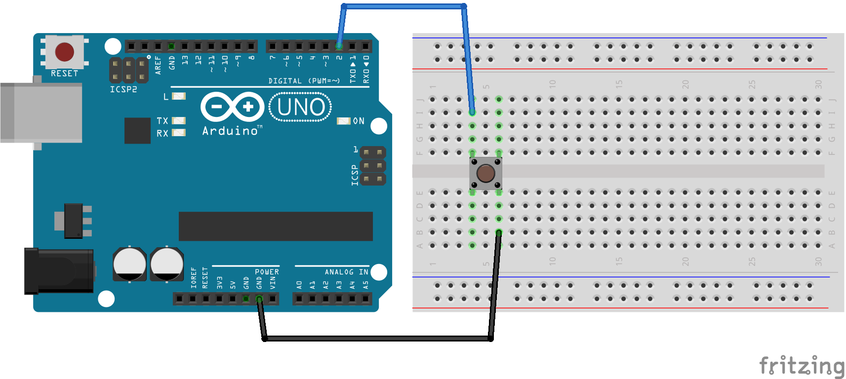 Circuito Push Button Pull Up