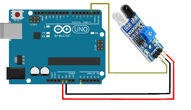 Circuito sensor de obstáculo infravermelho