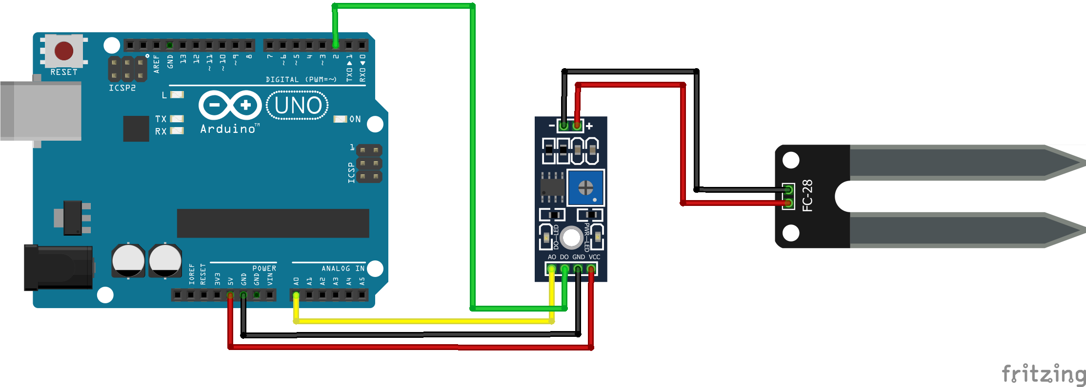 Circuito Sensor de umidade de solo