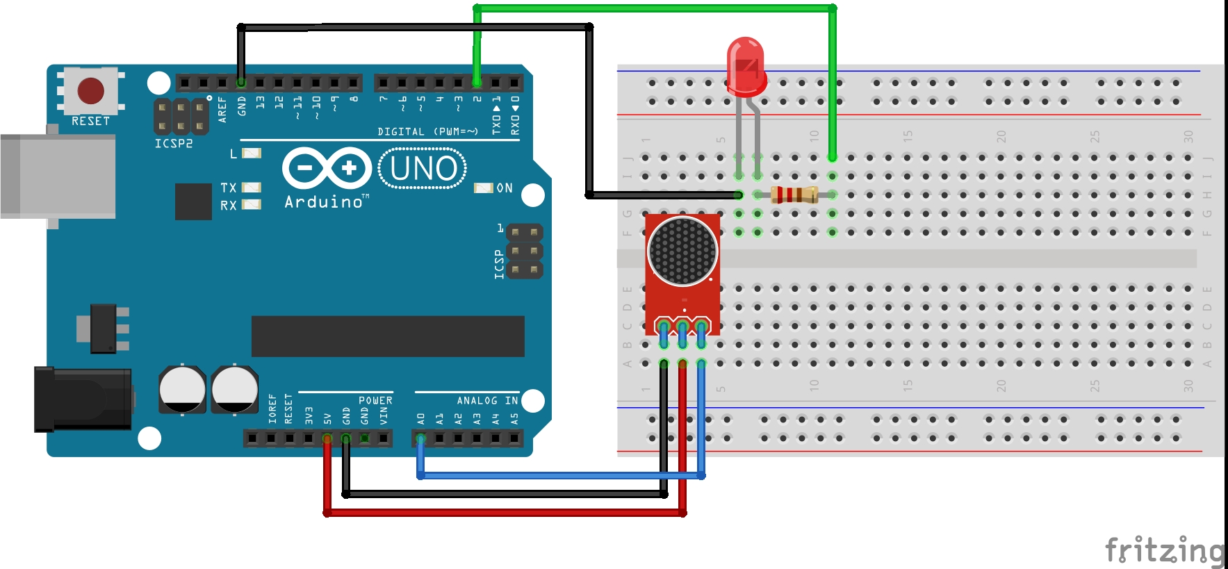 Circuito Sensor de Batida (Knock)