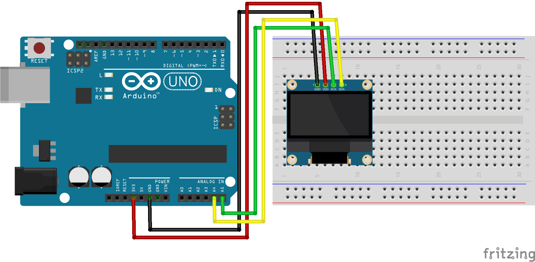 Circuito Display SSD1306 (128x64) I2C