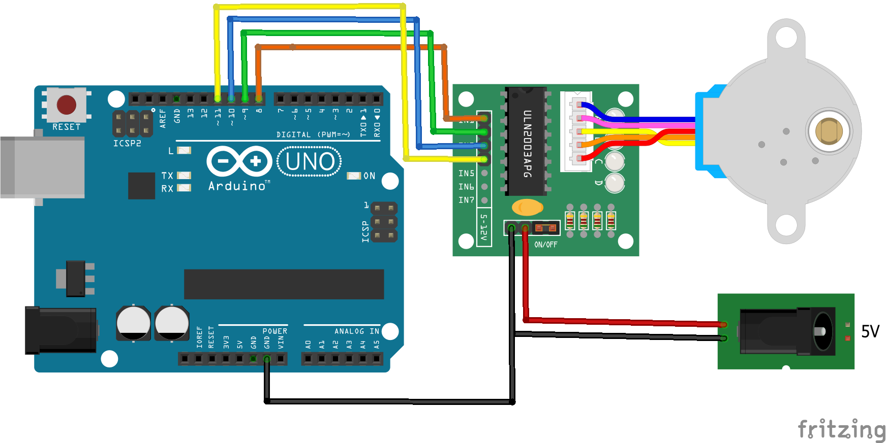 Circuito Step Motor com ULN2003